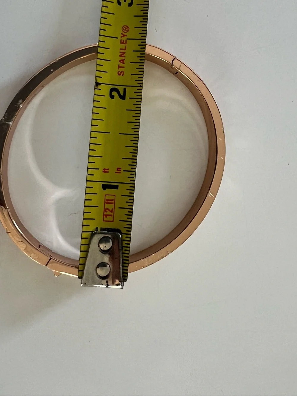 Coach Signature Hinged Bangle Bracelet in Rose Gold CX686